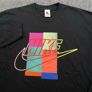 NIKE NikeLab X Atmos Men's Extra Small Long Sleeve Tee/T-Shirt CI3200 Black NWOT